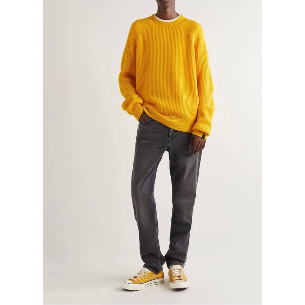 rag & bone NWOT Yellow Pierce Ribbed Cashmere Sweater, M,